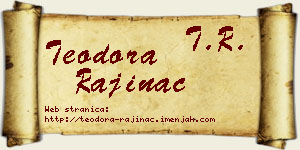Teodora Rajinac vizit kartica